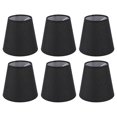thumbnail image 3 of 6PCS Lampshade Modern Minimalist Black Fabric Lampshade Simple Style Home Decoration For Small E14 Bulb, 3 of 8