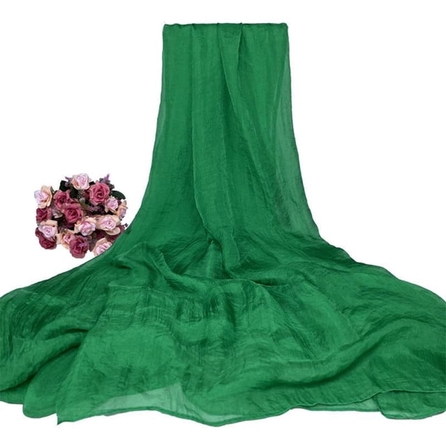 Xingzhi Versatile Long Scarf For Different Outfits And Occasions Made With Chiffon Long Shawls And Wraps emerald green