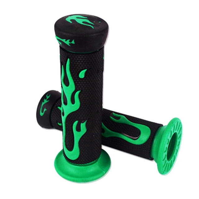 7/8\" 22mm Rubber Flame Handle Grips Flame Soft Motorcycle Handlebar Hand