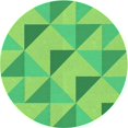 thumbnail image 1 of Ahgly Company Machine Washable Indoor Round Transitional Emerald Green Area Rugs, 4' Round, 1 of 7