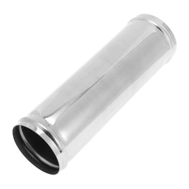 Straight Exhaust Pipe Tube with Bead Roll DIY Custom Car Modified Exhaust Pipe Tubing Piping 3" OD 10" End Length T304 Stainless Steel Silver Tone