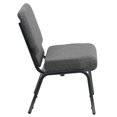 thumbnail image 3 of Flash Furniture Hercules Series Stacking Church Chair in Gray Fabric - Silver Vein Frame, 3 of 9