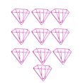 thumbnail image 1 of SHISUYAN 15Pcs Delicate Diamond Shape Paper Clips Creative File Clamps Office Stationery School Supplies Pink, 1 of 8
