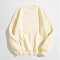 thumbnail image 3 of Bmisegm T-Shirts Graphiques à Manches Longues Décontractés pour Femmes, Chandails à Col Rond, Hauts à Enfiler pour Femmes, Chandails Décontractés pour Femmes, Beige, P, 3 of 4