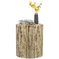 thumbnail image 1 of HOMCOM Tabouret pour Souche d'Arbre, Table d'Appoint en Béton avec Fini Grain de Bois, 1 of 10