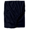 thumbnail image 1 of 24" Extra Deep Pockets Fitted Sheet Only - Queen Size, Navy Blue Color 300-Thread-Count Egyptian Cotton 1-PC Bottom Fitted Sheet, 1 of 7