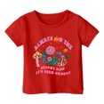 thumbnail image 1 of TZEWGL Tees For Infnat Graphic Print Round Neck Loose Short Sleeve Clothing For Infnants size 4-5T, 1 of 4
