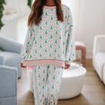thumbnail image 4 of Holiday Themed Pajama Set for Women - Christmas Tree Print Lounge Wear 2-Piece, 4 of 5