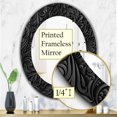 thumbnail image 4 of Designart 'Obsidian Impressions 10' Miroir Moderne - Miroir Mural Ovale ou Rond - 24x36, 4 of 4