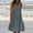 Grey, variant on Women's Summer Dress, Flowy Midi Dress with Crew Neck, Sleeveless Loose Fit for Beach and Vacation