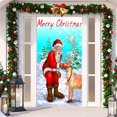 thumbnail image 2 of Huanglei Christmas Door Decoration Door Cover Hanging Cloth Holiday Party Layout Scene Background Cloth, 2 of 4
