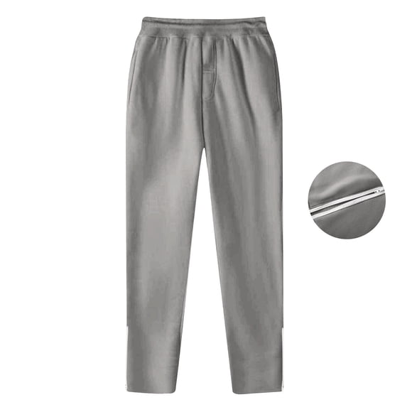 Pisexur Sweatpants Women 2025 Fall Baggy Wide Leg Sweatpant Lined Straight Leg Sweat Women's Pants Gray,XL