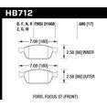 thumbnail image 4 of Hawk Performance Hb712f.680 Plaquettes de Frein à Disque pour 13 14 Focus, 4 of 5