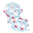 thumbnail image 4 of 2025 Imprimé de Noël Fille Trucs Manches Courtes Shorts Cardigan Pyjama Fille Pyjamas Deux Ensembles, 4 of 4