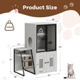 thumbnail image 3 of Royalbelle White Double Cat House, Litter Box Enclosure for 2 Cats with Storage, 3 of 9