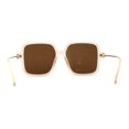thumbnail image 2 of Womens Luxury Thin Metal Arm Mod Rectangle Butterfly Sunglasses Beige Brown, 2 of 5