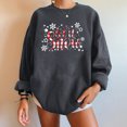 thumbnail image 4 of 2023 Chandail en Molleton Oversize pour Femmes Imprimé Ample Col Rond Manches Longues Polaire Chandail Ample Tops pour Femmes, 4 of 8