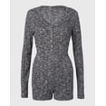 thumbnail image 4 of Placket Front Onsie in Tuxedo Black, 4 of 5