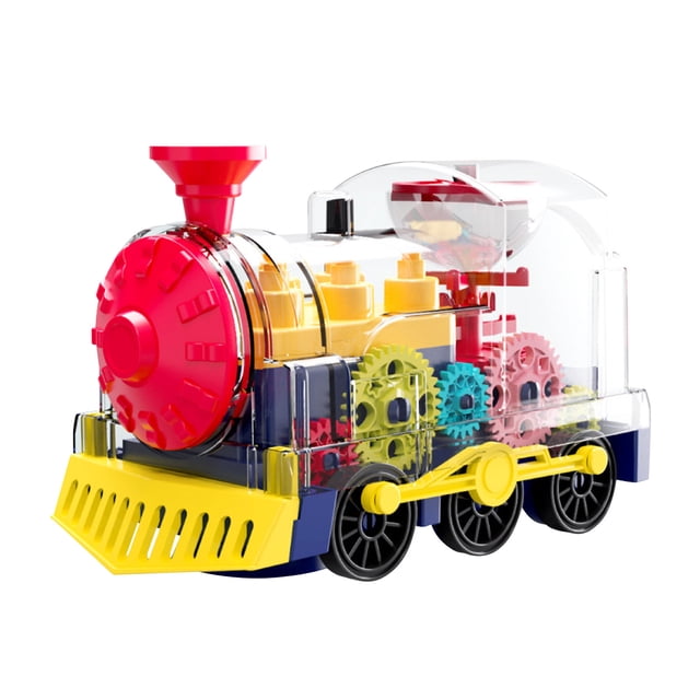 Toy Gear Locomotive Music Flash Car For Children With Automatic Obstacle Avoidance Three Gear Adjustment Size 6.7X4.3X3.5 Inch
