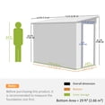 thumbnail image 3 of Outsunny 4' x 8' Lean to Outdoor Shed with Lock, Light Grey, 3 of 10