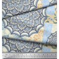 thumbnail image 3 of Soimoi Poly Georgette Fabric Floral & Mandala Patchwork Printed Fabric 1 Yard 52 Inch Wide, 3 of 3