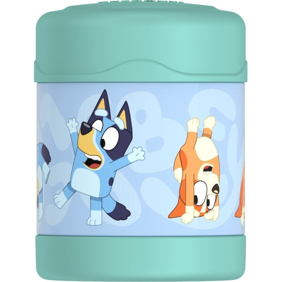 Thermos Kids Pot alimentaire FUNtainer isolé sous vide en acier inoxydable, 295 ml, bleu
