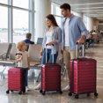 thumbnail image 2 of Costway 3-Piece Hardside Luggage Set (20/24/28 Inch) with 8-Spinner Wheels, 3-Digital Lock Red, 2 of 10