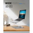 thumbnail image 4 of Support d'Ordinateur Portable Réglable pour Bureau, Rehausseur d'Ordinateur Portable Portable, Support d'Ordinateur Portable en Aluminium Pliable, Ordinateur Ergonomique, 4 of 5