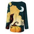 thumbnail image 5 of Costumes d'Halloween pour Femmes 2023 en Liquidation T-Shirt à Col Rond Oversize pour Femmes T T-Shirts à Imprimé d'Halloween T-Shirt à Manches Courtes Blouse Hauts, 5 of 5