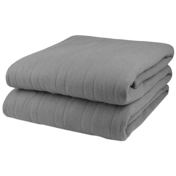 Biddeford Comfort Knit Fleece Electric Heated Blanket, Queen, Steel Gray