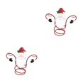 thumbnail image 4 of Wweixi Functional Accessories Christmas Wine Bottle And Glass Holder Versatile red hat 2Set, 4 of 6