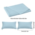 thumbnail image 3 of Birdeem Queen Size Bed Sheet Set with Pillowcases, 3-Piece Polyester Deep Pocket Sheets, Easy Care Wrinkle Free Solid Color Bedding, Fits Mattress Up to 16 Inches, 3 of 9