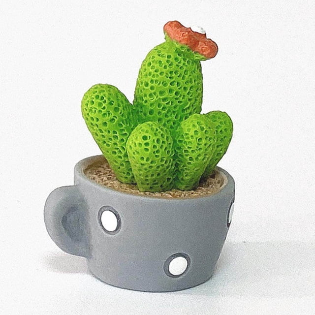 fastboy Car Interior Ornament Dashboard Decoration Cute Resin Shelf Decor Cactus S