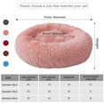 thumbnail image 2 of Labymos Lit pour Chat Lit pour Chien Doux en Peluche Rond Lit pour Animaux de Compagnie Chauffant Lit Lavable Rond, 2 of 8