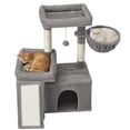 thumbnail image 2 of Feandrea Cat Tree, Cat Tower Condo with 2 Large Beds, Scratching Posts and Ramp, 85.8 cm Tall, Dove Grey PCT013GD01, 2 of 8
