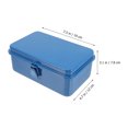 thumbnail image 2 of BESTYASH Portable Metal Tool Box Toolbox Storage Case Blue Iron 1Pcs Homeowners, 2 of 6