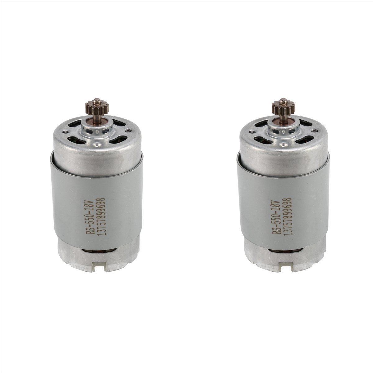 2X DC RS550 Motor 13 Teeth 9.5 mm Replace for Cordless Drill Screwdriver 18V,2 * 13 teeth Motor,Silver