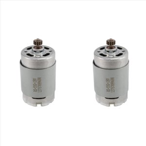 2X DC RS550 Moteur 13 Dent 9.5 mm Remplacer pour tournevis sans fil 18V,2 * 13 dents moteur, argent