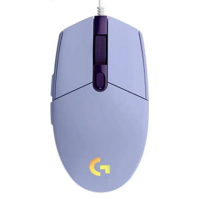 Logitech G102 Mouse USB Wired Gaming Mouse 8000 DPI Rainbow Optical Effect Screen For PC/Mac Computer and Laptop - Purple