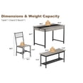 thumbnail image 2 of Space-Saving Dining Table Set for 4 – Rectangular Kitchen Table with 2 Chairs, 1 Bench, Double-Sided Storage Drawers & Rack – Farmhouse Breakfast Nook Furniture for Dining Room or Kitchen – Grey, 2 of 7