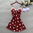 thumbnail image 2 of B91xZ Chemise de Nuit Sans Manches Mode pour Femmes, Rouge, 2 of 3
