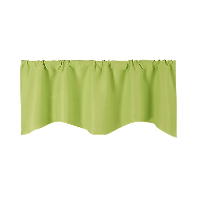 WIFKLSIIPG Door Curtain Kitchen Shading Window Curtain Solid Color Pocket Fan Shaped Curtain Short Curtain 52 X 18 Inches