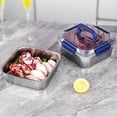 thumbnail image 1 of TopLLC Stainless Steel Food Storage Container With Leak Proof Sealing Lid Can Be Cleaned In Dishwasher Oven/freezer/microwave Suitable For Kitchen Stainless Steel Insulated bowl, 1 of 7