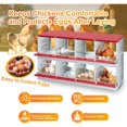 thumbnail image 2 of QinaQin 8-Compartment Galvanized Steel Chicken Nesting Box Featuring Hole Perch and Dot Ventilation Red No Cover, 2 of 7