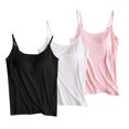 thumbnail image 1 of Timegard Womens Tank Tops with Built in Bras Scoop Neck Adjustable Spaghetti Strap Comfy Bottom Camis, 1 of 6
