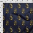 thumbnail image 2 of oneOone Cotton Poplin Fabric Leaves & Floral Block Printed Craft Fabric BTY 56 Inch Wide, 2 of 6