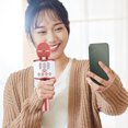thumbnail image 3 of kurtrusly Wireless Microphone Bluetooth-compatible Handheld Speaker Home KTV Player Surround Adjustable Battery Colorful Mic Livestreaming Rose Golden, 3 of 9