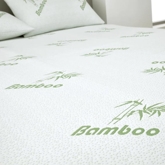 Canadian Linen Protège-Matelas en Bambou 60"x80"x18 Pouces, Ajusté Doux Absorbant Tissu Lavable Respirant Imperméable Silencieux Antidérapant Protège-Poche, Grand Lit