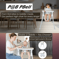 thumbnail image 4 of Chaise Haute pour Bébé 7 en 1 Entièrement Convertible – de Transat pour Nouveau-Né à Rehausseur pour Tout-Petit, Pliable et Portable, Coussin Lavable Facile à Nettoyer, Plateau Amovible, Harnais de Sécurité à 5 Points (Kakhi), 4 of 9
