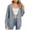 Blue, variant on Hvobtty Women's Long Sleeve Casual Denim Jacket, Women's Fashion Color Lapel Look Slimmer Sleeve Denim Coat